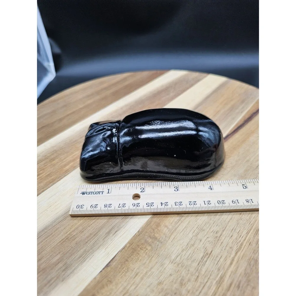 Pilgrim Glass Black‎ Glass Computer Mouse Shaped Paperweight